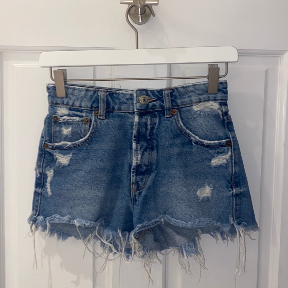 Blue Zara jean shorts